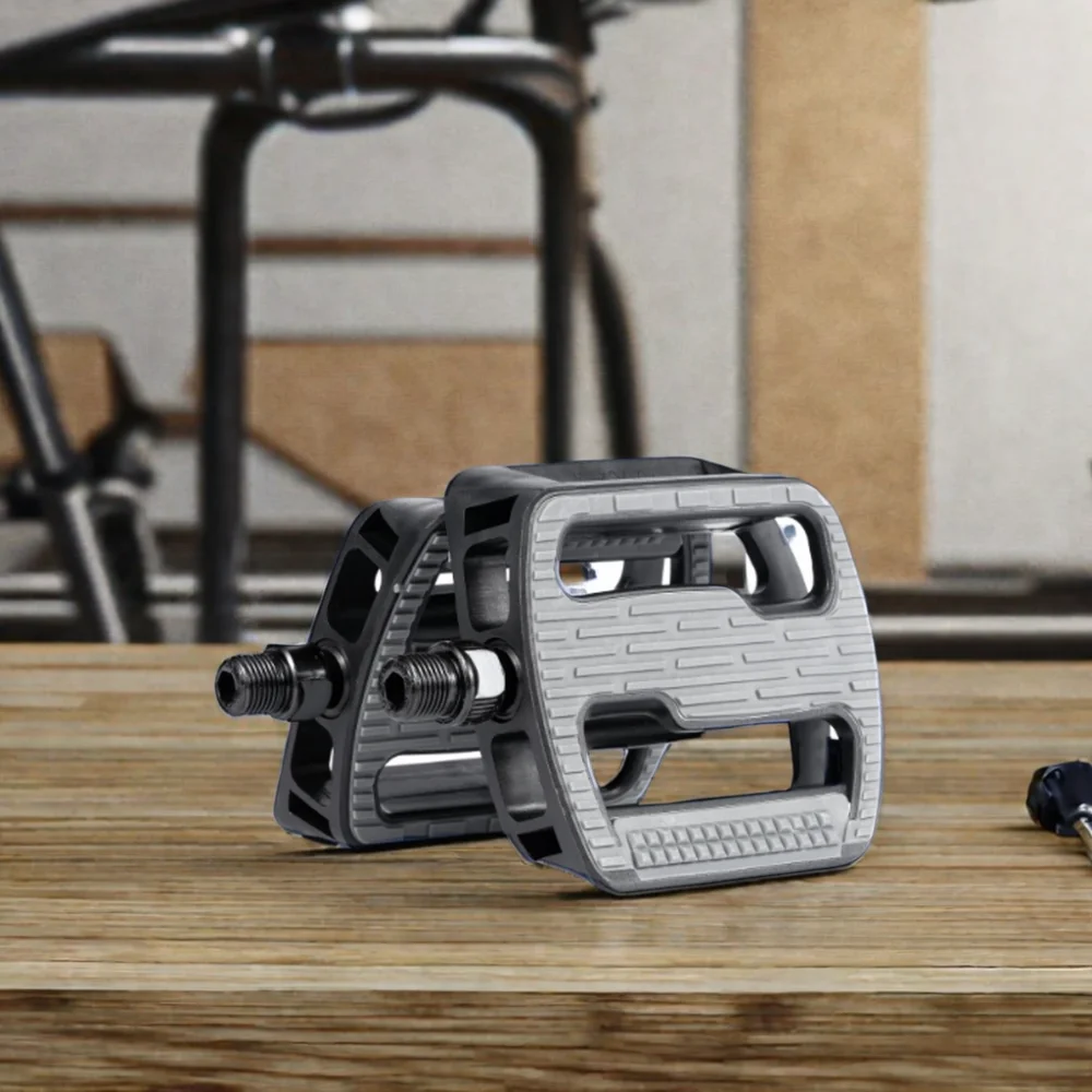 Bicycle Pedal Parts Flat PP Body with TPR Rubber Durable Bike Pedal