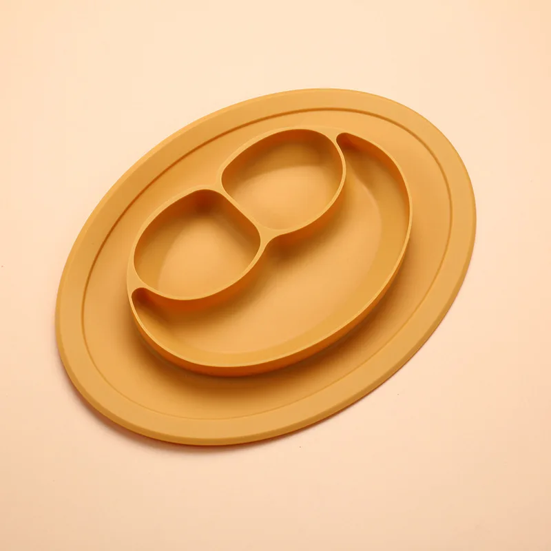 Suction Plates for Baby SiliconeToddler Plates Divided Plates with Suction BPA-Free Microwave Dishwasher Safe