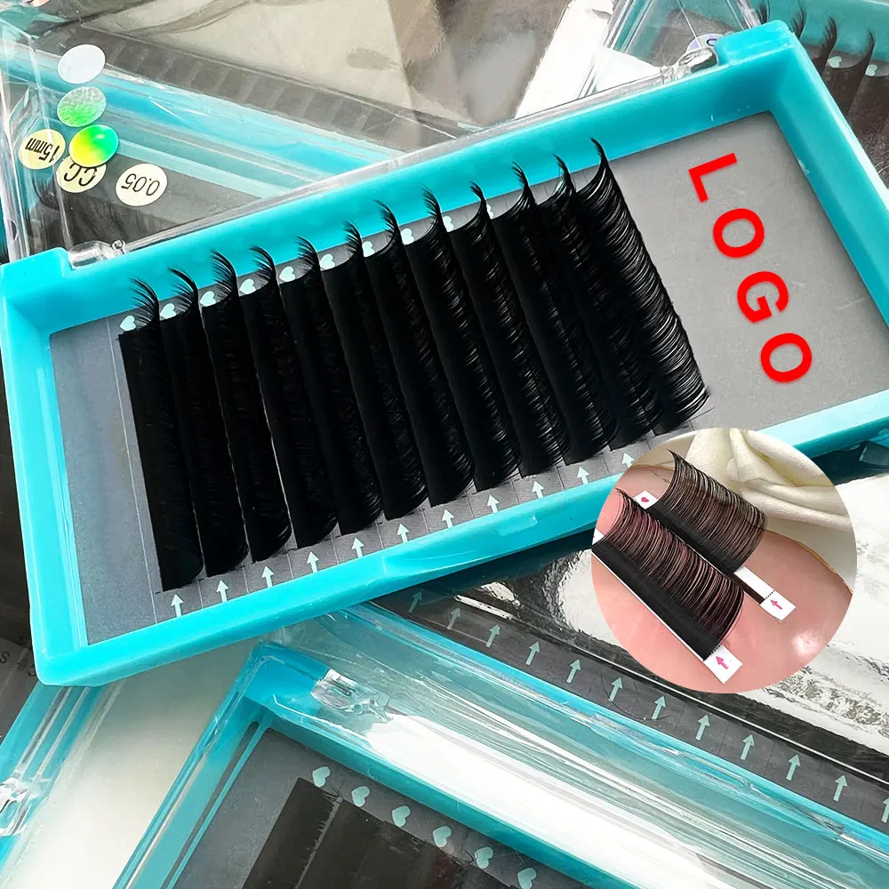 Wholesale Velvet Lashes Eyelash Extension Lash Trays Customized Loose Faux Mink Matte Lash Extensions Trays