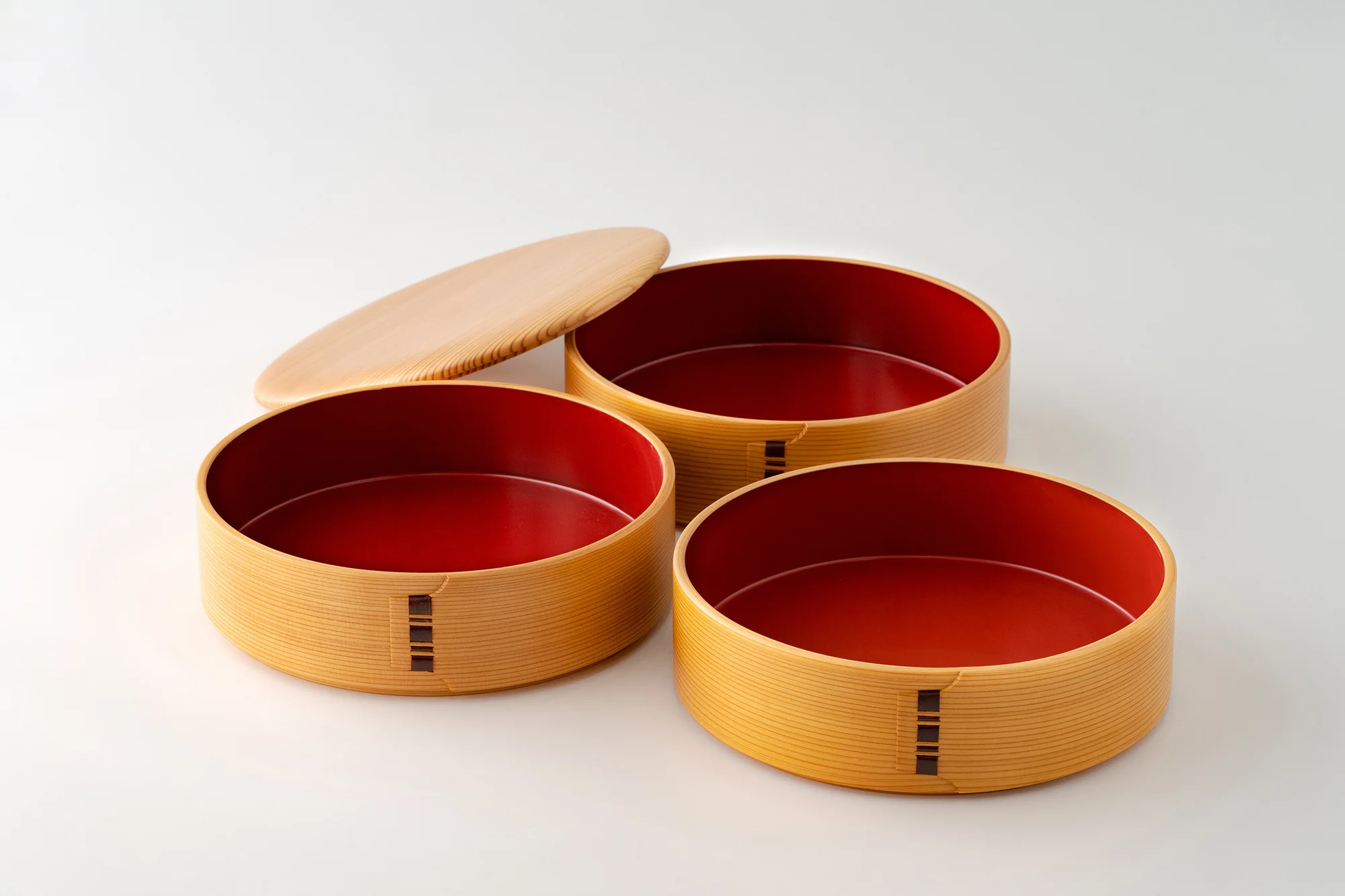 Japanese Three Tiers Box Wooden Handmade Traditional Products Made In Japan Tools Accesorios Rice Box