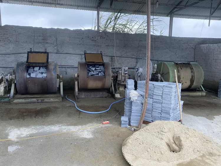 High Quality Villa Building Hotel Grooved limestone Traditional Contemporary Farmhouse blue limestone from Vietnam