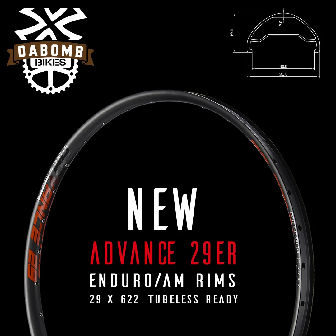 DABOMB 29er MTB Enduro DownHill Gravel Eyelet Mountain Bike Rim