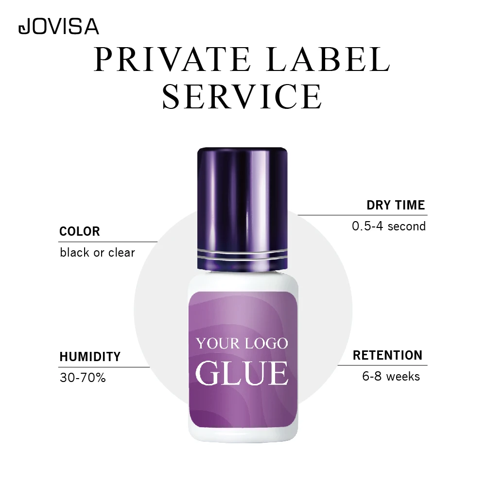 JOVISA Mini Lash Glue Glue Eyelash Extension Eyelash Glue Private Label Dry Time 2-3 Second