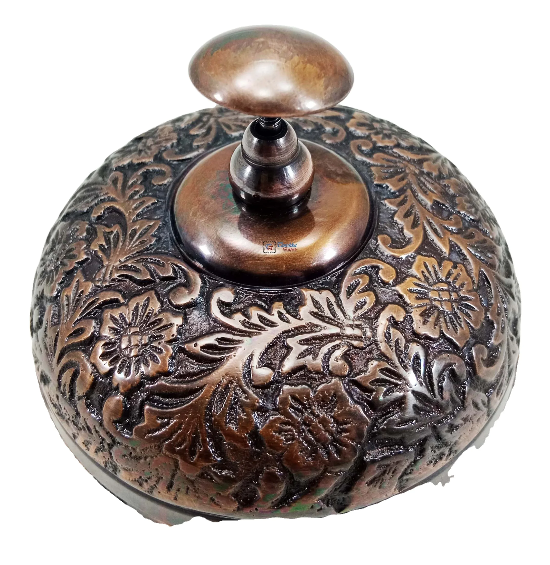 Vintage Hotel Desk Calling Service Reception Bell Christmas Gift Bell Home Decor Brass Copper Antique Office Table Bell