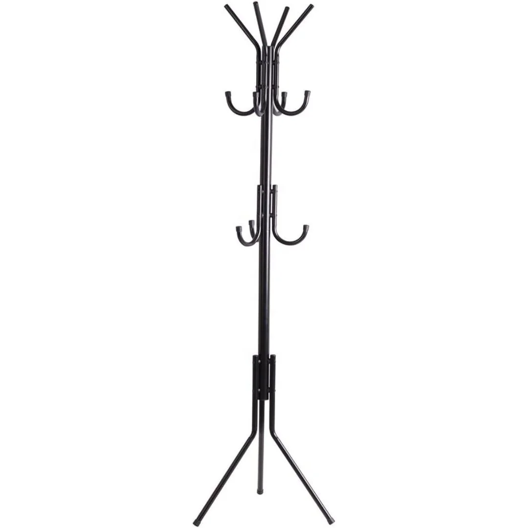 Standing Coat Rack Clothes Hat Hanger Holder Stand Metal 11 Hooks Hand Tool
