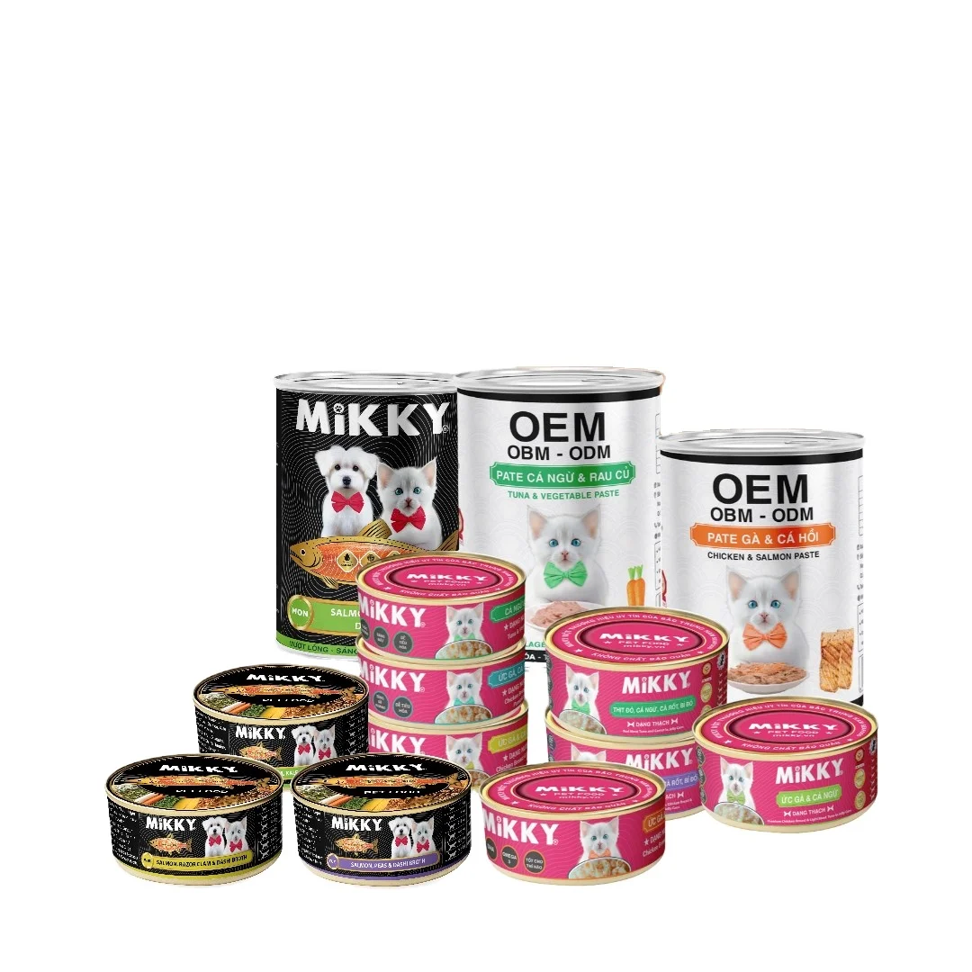 OEM / ODM Service Wholesale 2 Years Shelf Life High Quality Salmon, Squid & Dashi in Gravy Can Food Origin From Vietnam