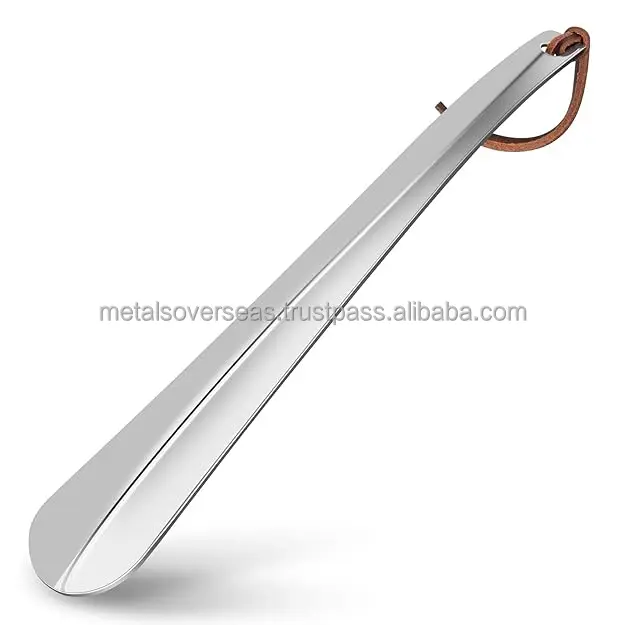 Long 12 Inch Premium Stainless Steel Shoehorn Shoe Helper for Senior Horns for Pregnant Woman for Kids or Adults