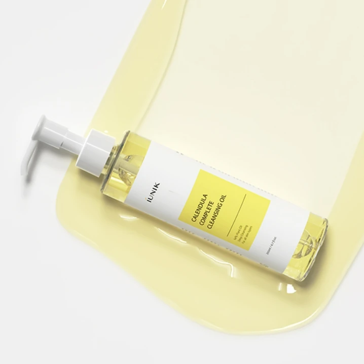 iUNIK Calendula Complete Deep Vegan Cleansing Oil 94% Plant-based Oils Blackhead Melting Makeup Remover