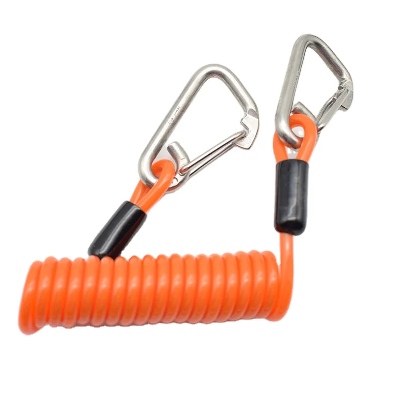 Fall protection manufacturer secure spring for tools coiled lanyard safety cable retractable coil tether