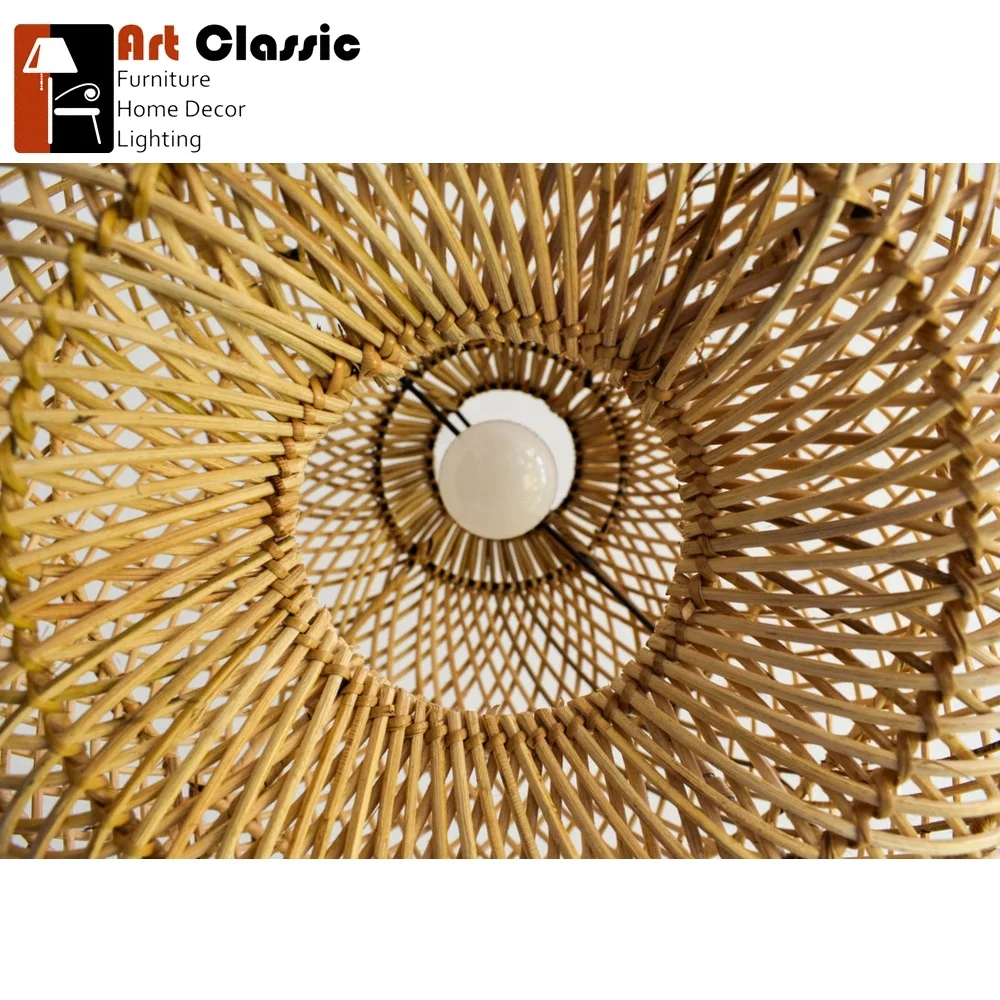 Singosari Handmade rattan lampshade, Wicker lamp, Rustic pendant light, chandelier All Simple Luminous Classic Best Seller