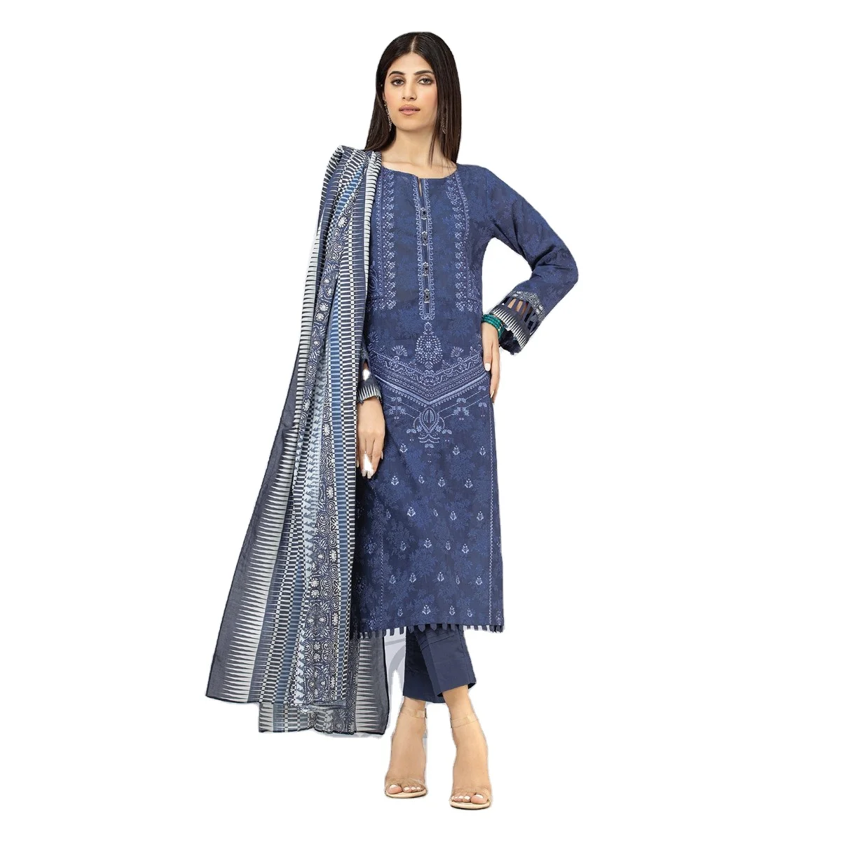 Premium Quality 2022  Wholesale pakistani ladies casual party wear shalwar kameez customized color size best stitching Quality