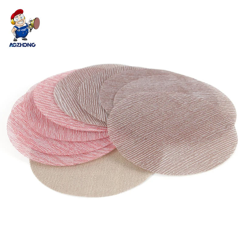 6 inch Mesh Sanding Disc 1200grit Aluminum Oxide Abrasive Dustless Sandpaper Hoop and Loop Net Sanding Disc for Car
