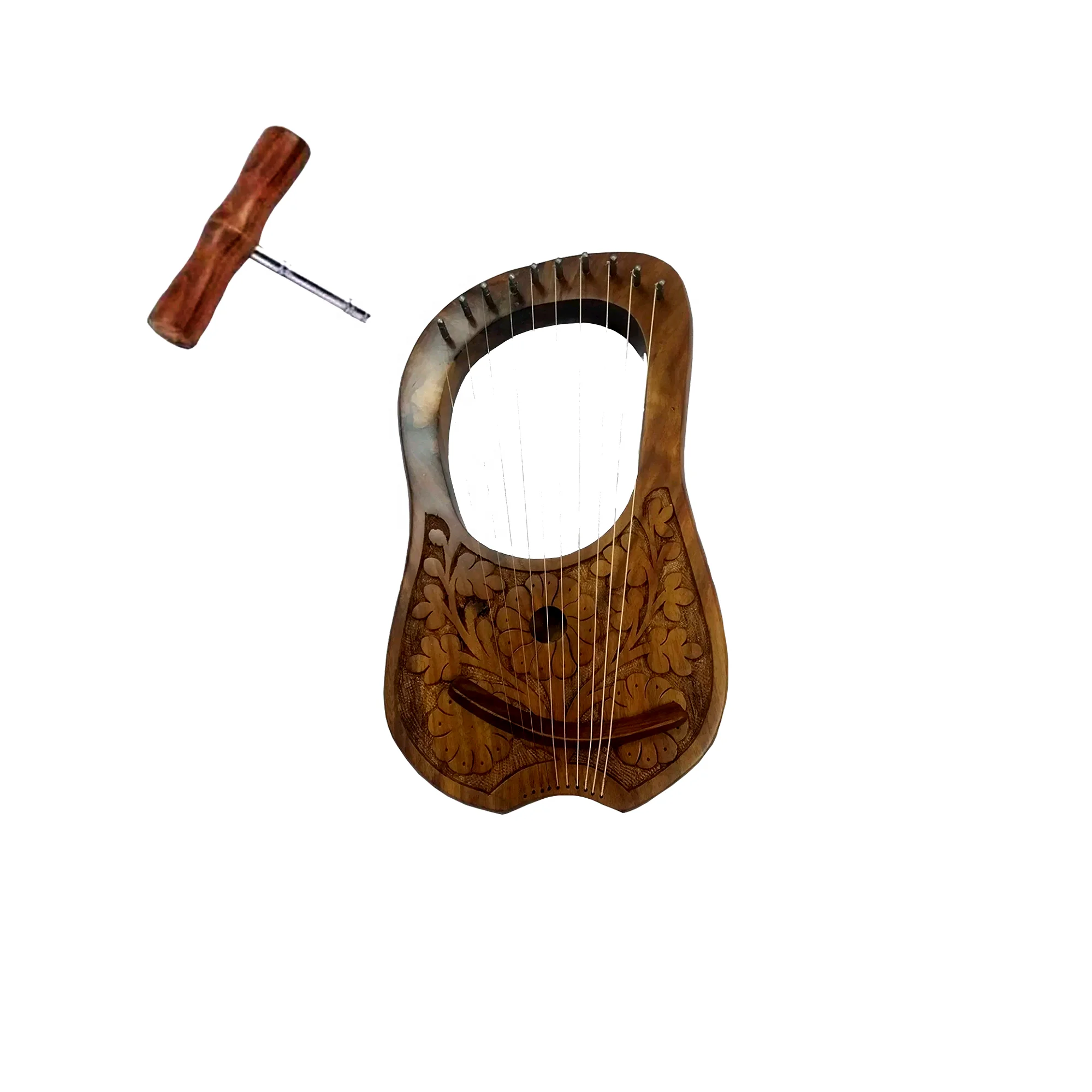 Lyre Harp 10 металлических шнурков кость седла Lye красное дерево струна инструмент дополнительный набор