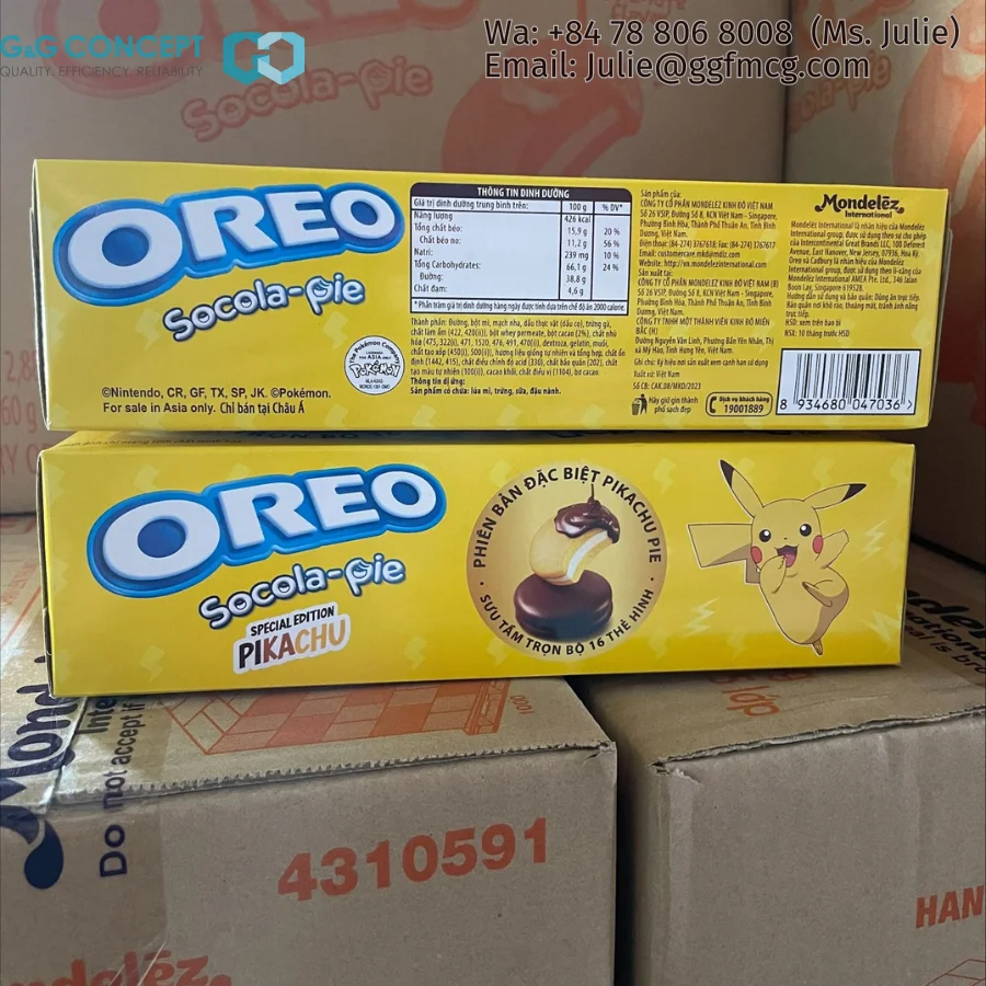 Хит продаж шоколадный пирог Cadbury Ooreo 360 г версия Пикачу x 8 коробок