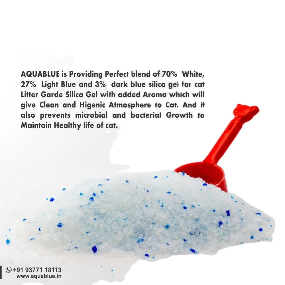 Highly Absorbent natural low dust bulk crystal cat litter 3.8L Non Clumping silica gel with 3% blue color Factory Direct Sales