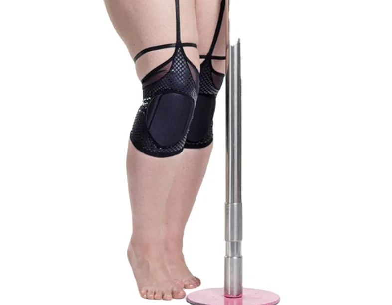 Protection Spandex Universal Adjustable Comfortable Pole Dance Knee Pads for Women available with customized design and logo