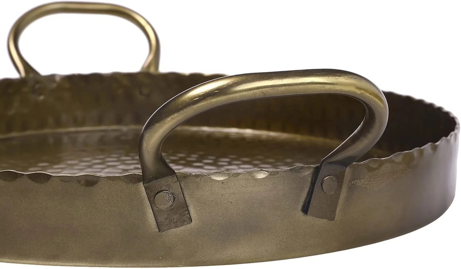 2 Tier Galvanized Cake Stand, Rustic Handmade Black Metal & Mango Wood Oval Serving Cupcake Display Stand