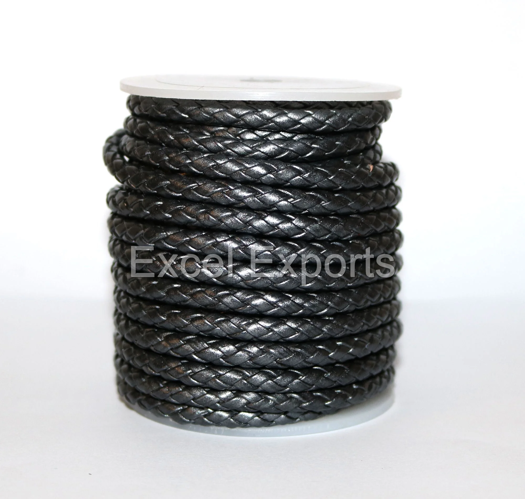 manufacture hot sale 5mm 6mm 8mm Braided leather cord Bolo Round Lace Brown Black Thong leather cord for jewelry making