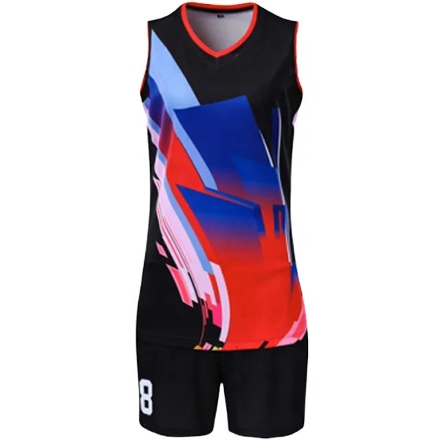 
Custom print logo sublimated volleyball wear clothing sportswear polyester quick dry uniform volleyball jersey 
