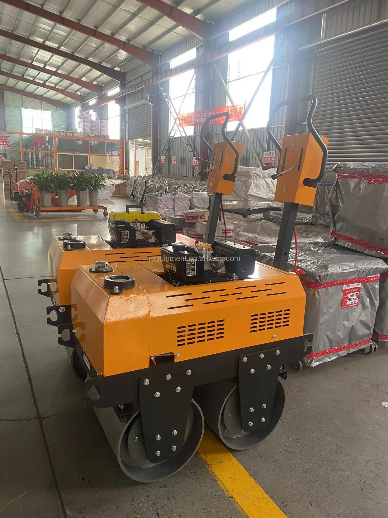 Double Drum Gasoline Vibratory Hand Small Ride Road Roller