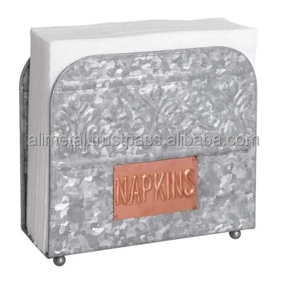 Galvanized Iron Napkin Holder