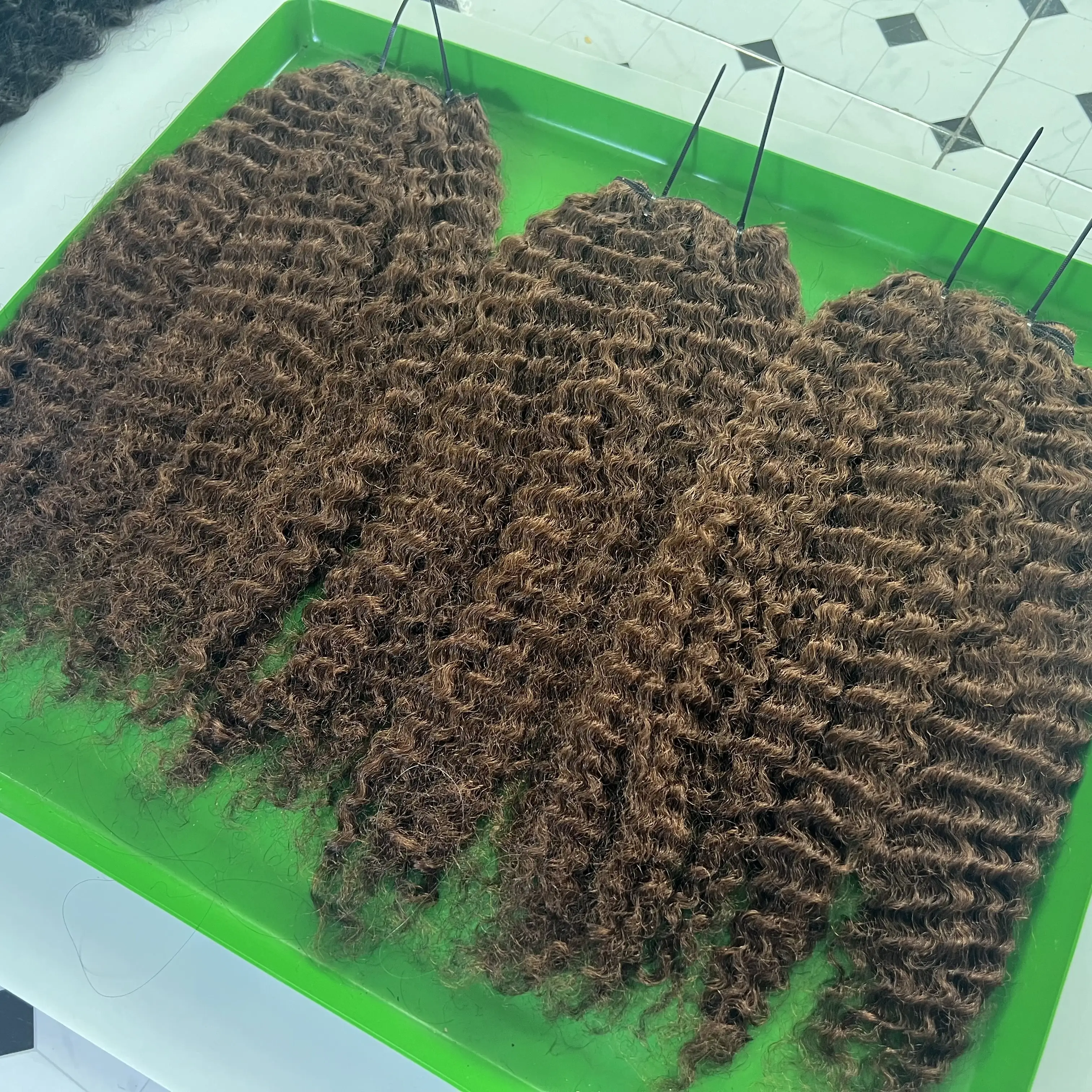 Price Wholesale Raw Hair Extension Wholesale Qhair Raw Hair Black Burmese Curly Genius Weft Machine Bundles From Qhair
