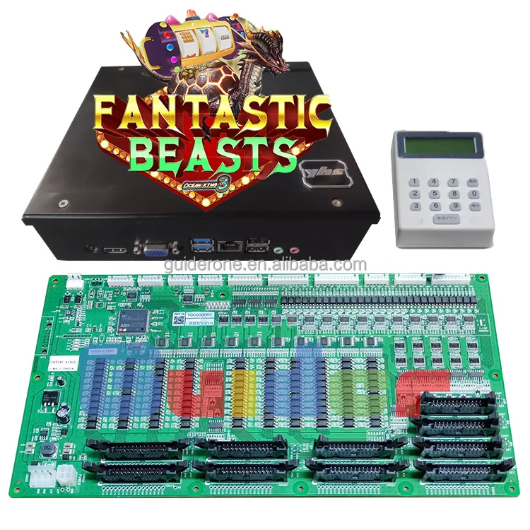 Newest Arrival High Holding 3 Seats Shoot Buttons Fish Game Machine Ocean King 3 Fantastic Beasts