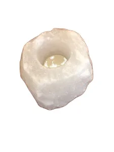 Himalyan 1 Hole White Salt Crystal Tea Light