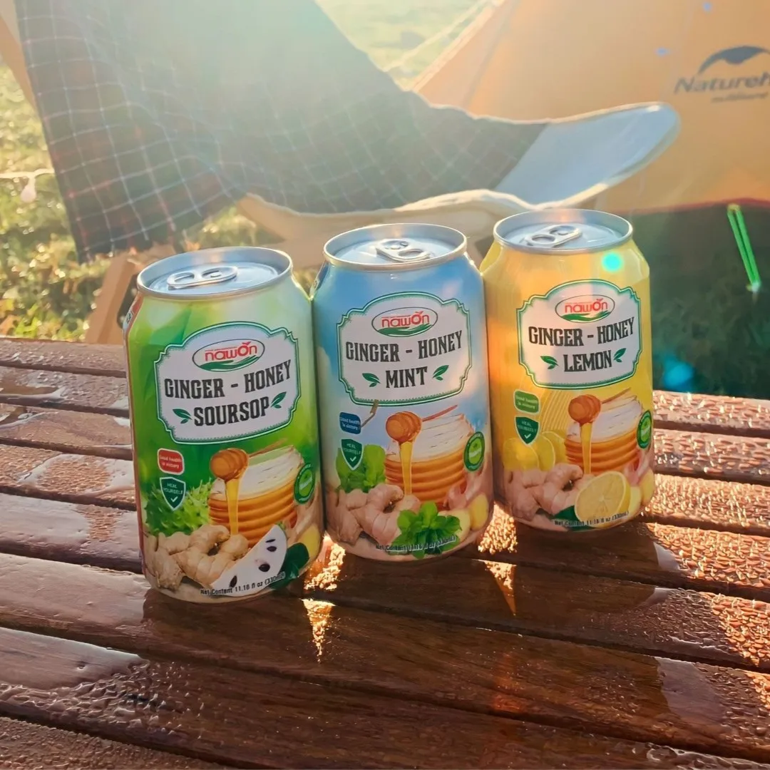 Ginger Honey Lemon Drinks Nfc 330ml Canned Ready to Drinks Healthy Fruit Juice Vietnam Wholesale Supplier HALAL HACCP Certified