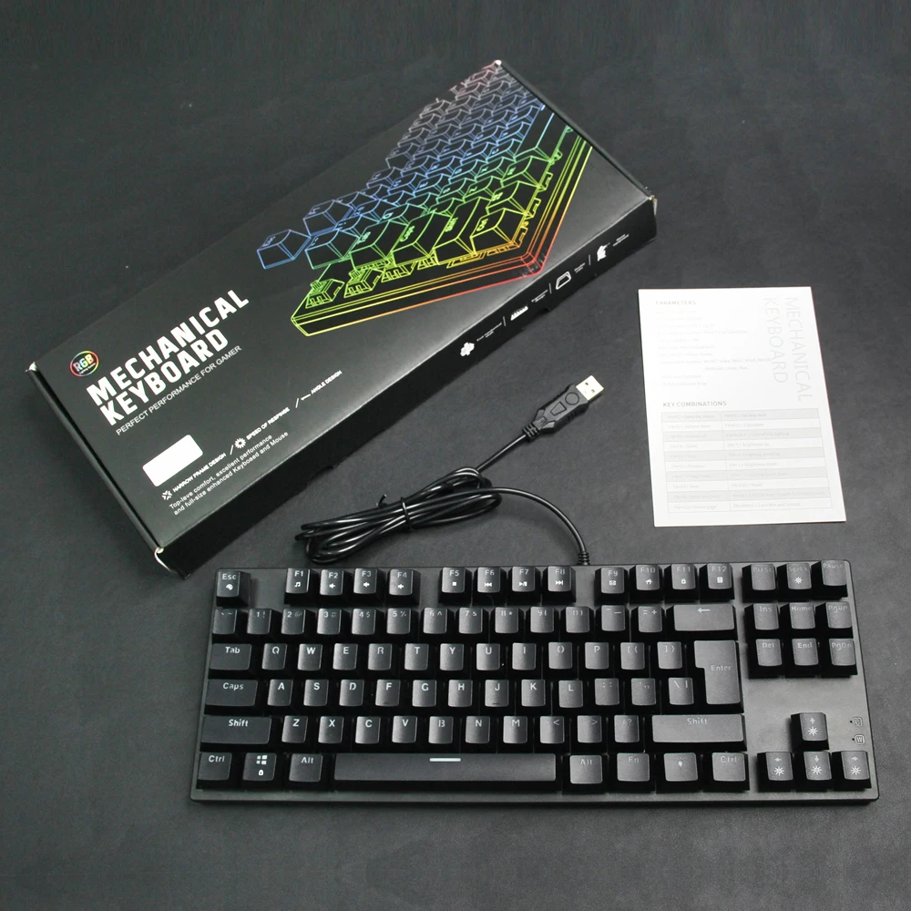 BT Wireless 60% Mechanical Keyboard RGB Gateron Switch MAC Win custom Keyboard Office White
