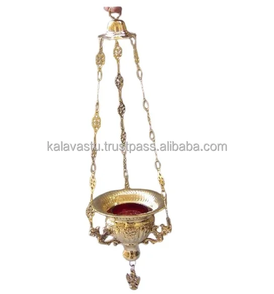 Long Hanging Brass Incense resin Burner Handmade Hanging Censer charcoal Burner with Buff Polish Room Aroma