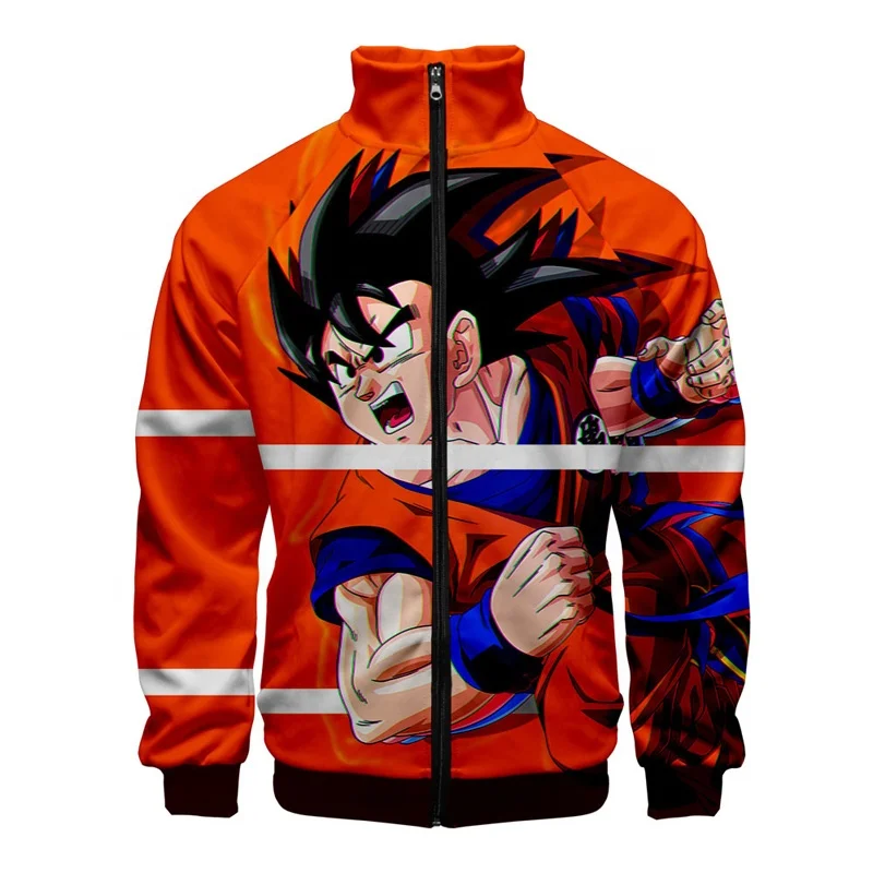  Модная толстовка с капюшоном на молнии 3D Цифровым принтом от производителя мужские куртки и пальто аниме толстовки GOKU