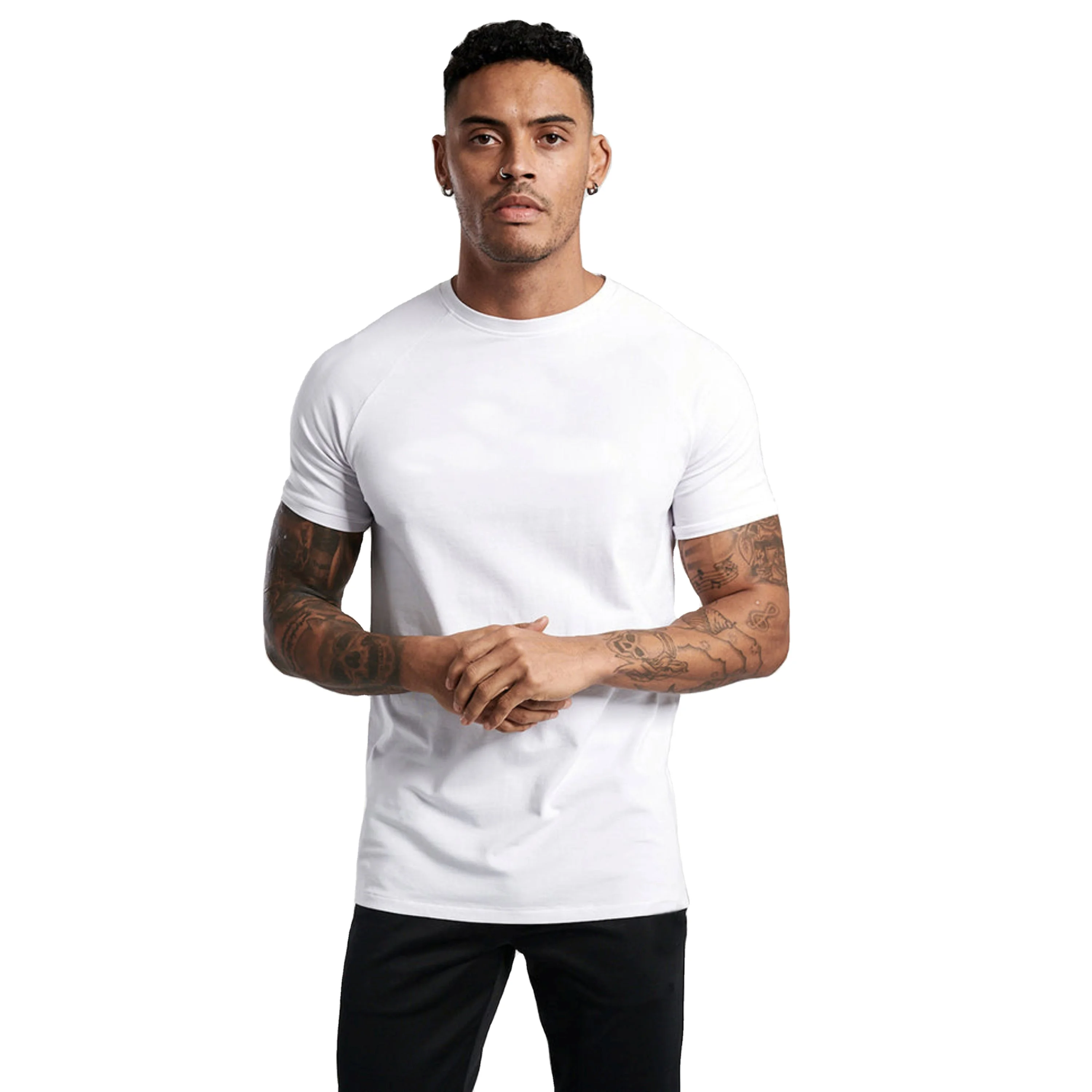 High quality short sleeve shirts for men 100% cotton heavy white t-shirt oversized sports wear tshirts blank t shirts