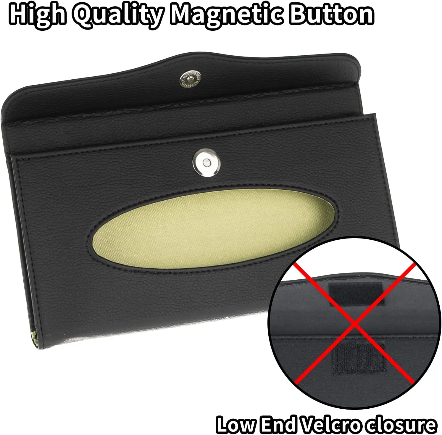 custom logo Car Tissue Holder Sun Visor Napkin Holder Visor car tissue box PU Leather backseat tissue case holder for car