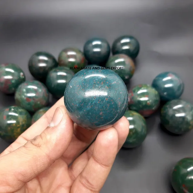 Bloodstone Spheres  Wholesale Premium Quality Bloodstone Healing Crystal Balls Reasonable Price Bloodstone Ball| Buy Jilaniagate