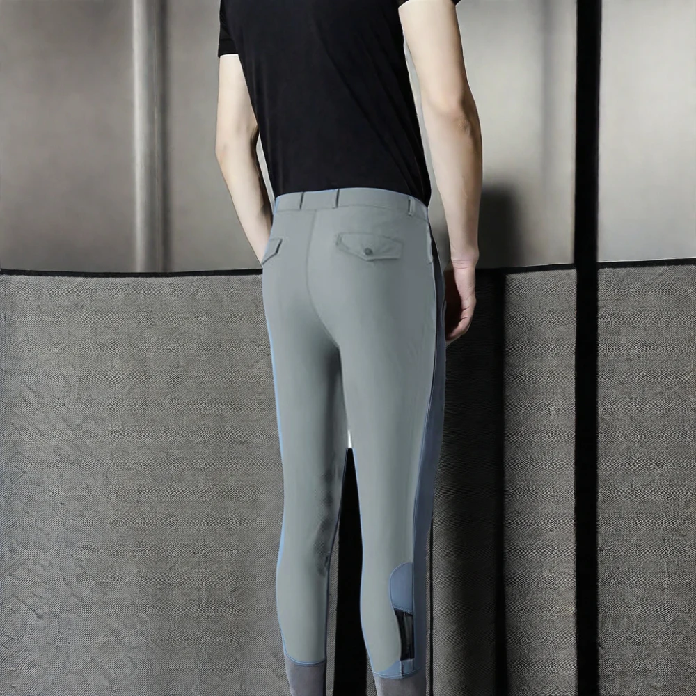 Technical 4 Way Stretchable Lightweight  Horse Riding Equestrian Men Full Anti Slip Silicone Grip Breeches Horseback Riding