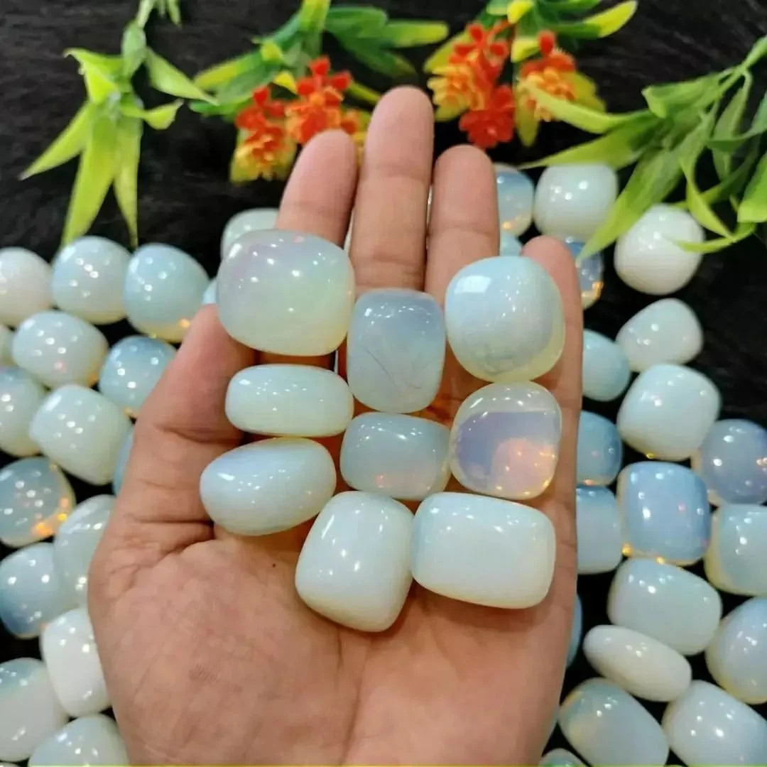 High quality blue opalite wholesale tumble stone Natural crystal agate stone also used for healing and meditation and energy