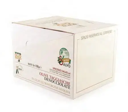 PITTED TAGGIASCA OLIVES DNA Certified in extra virgin olive oil as antipasto and as ingredient  100 g