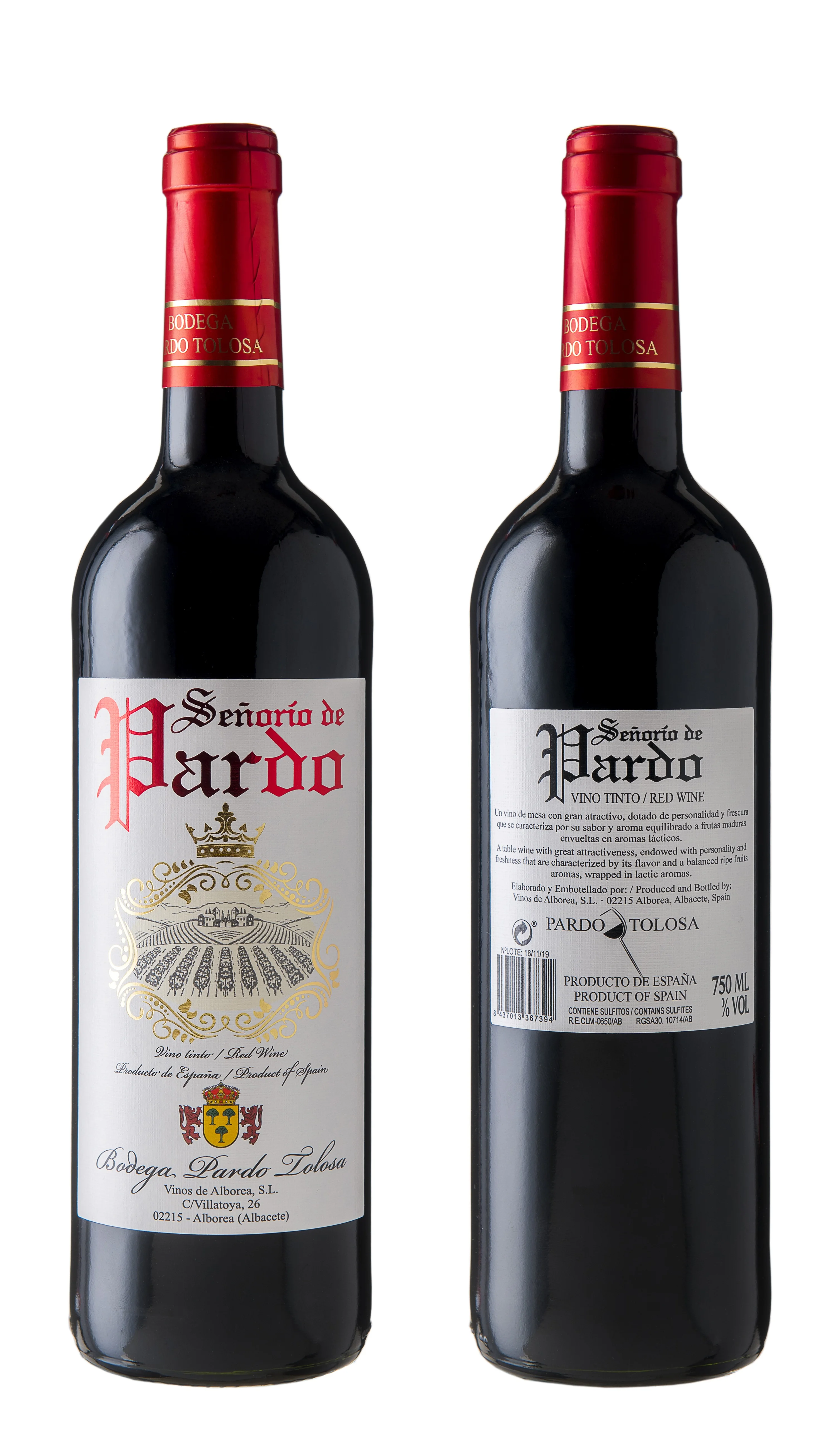 Качественное Испанское Красное вино Tempranillo Senorio de Pardo настольное красное от Manchuela - La Mancha 75 cl 14% алкоголь