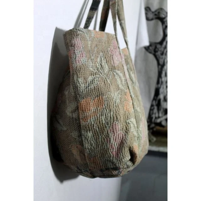 Vintage Hand Stitched Indian 100% Cotton Wholesale Tote Bag Kantha Handle Side Sling Bag For Office Bohemian Bag