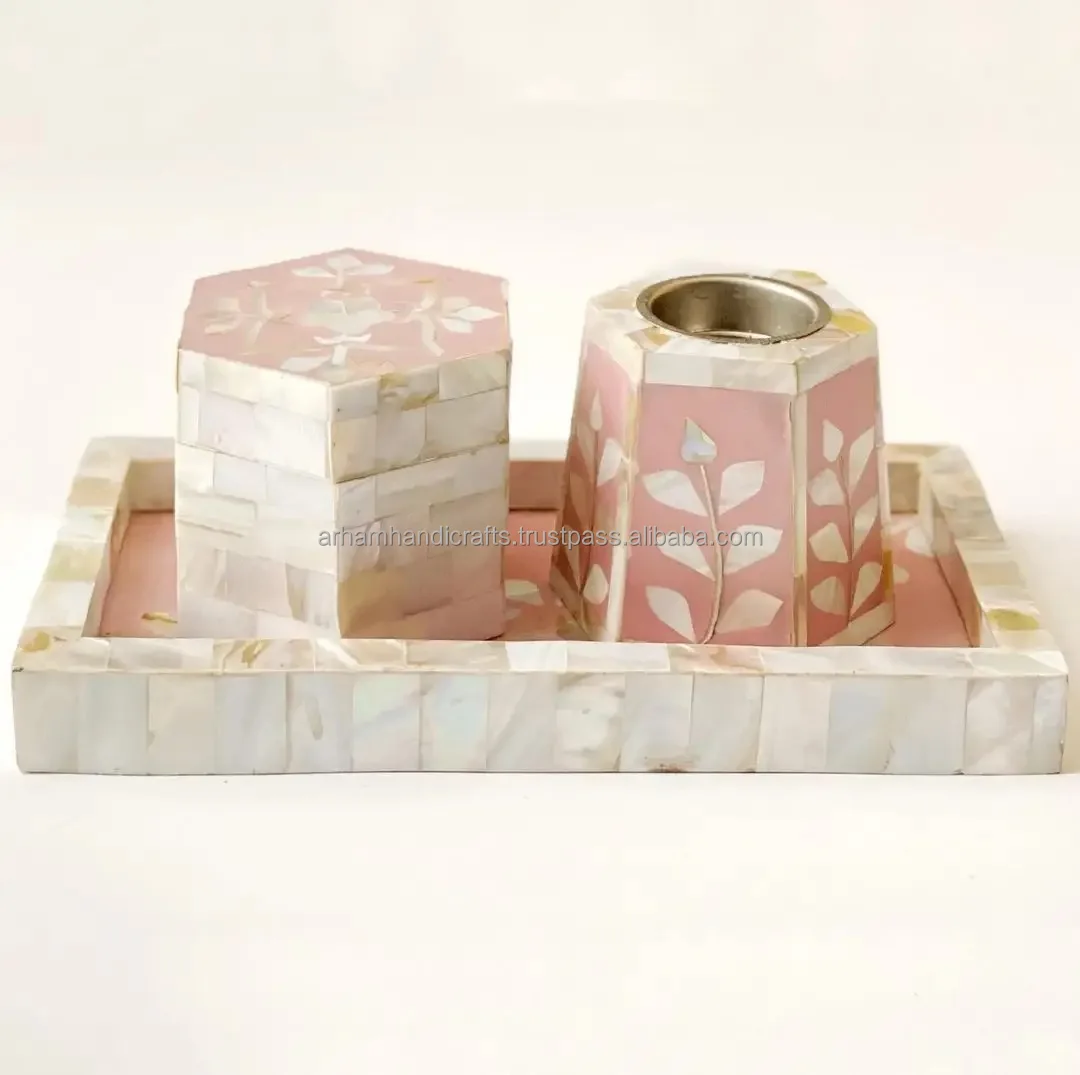 Best Quality Mother of Pearl Bakhoor Incense Burner Tray Set Incense Mubkhar Oud Mubkhara Box at low price by LUXURY CRAFTS