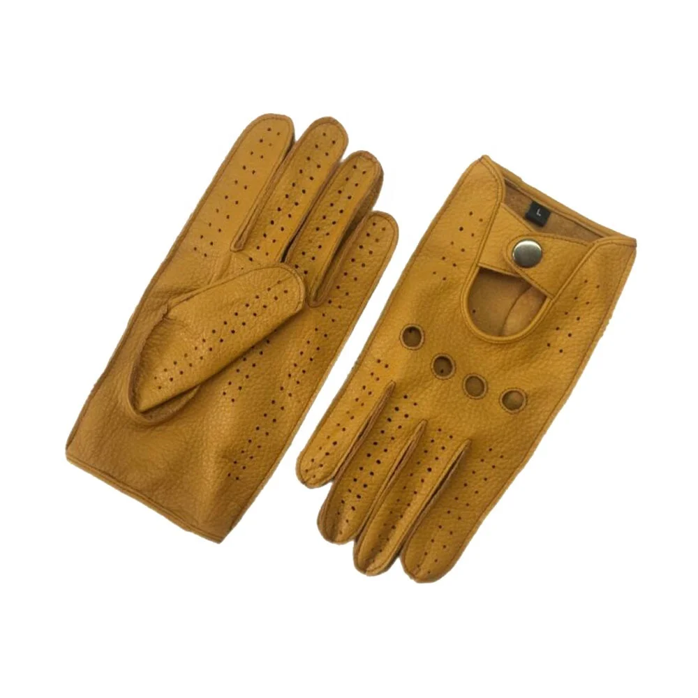 New Fashionable Cowhide Leather Driving Gloves For Hand Safety Driving Gloves