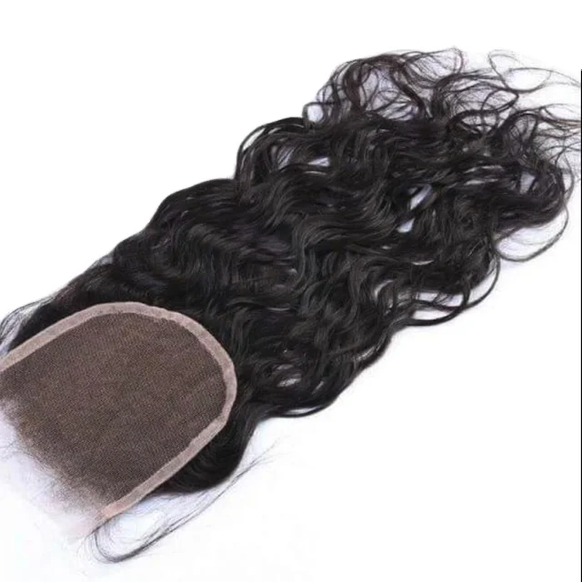 Natural Wave Closure Cheap Price 100% Human Virgin Hair HD Lace Transparent Lace No Genius Weft From Viet Nam