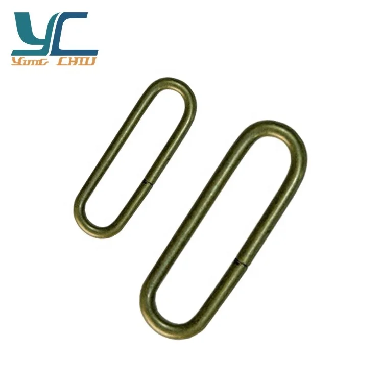 Brass seamless metal oval ring buckles for belt