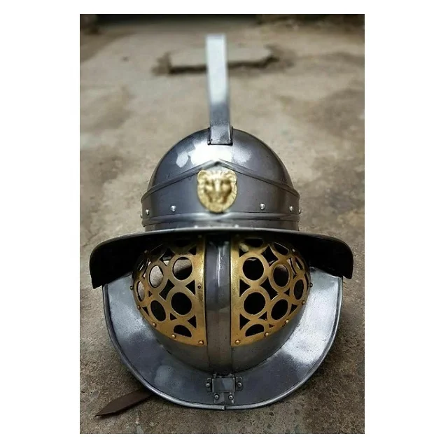 Medieval Armour, Murmillo Gladiator Helmet Medieval Knight Crusader Armor