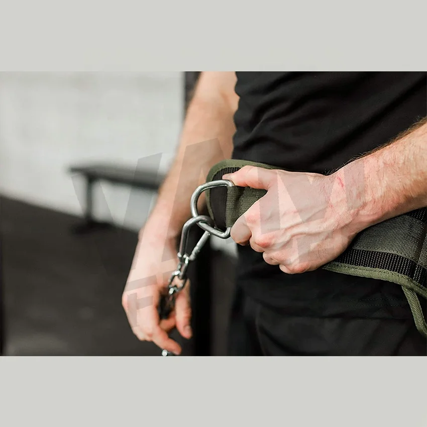  Высококачественный пояс для тренировок по фитнесу абдоминального пресса тяжелая цепь Утяжеленные погружения или тянущийся тяжелой атлетики со стальной цепью