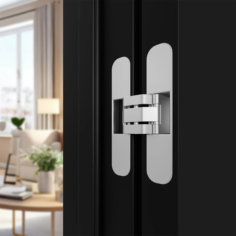 Professional Modern Interior Door Black Matte MDF Wood Door Bedroom Door Design with Frosted Glass for Home Apartment
