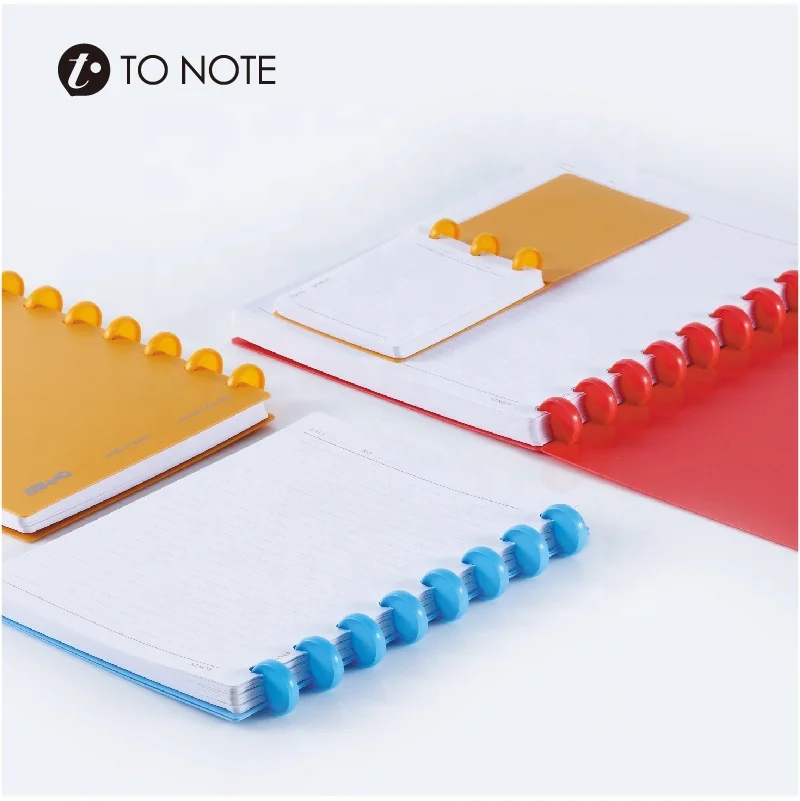 Pre-punched Mushroom Hole PVC Notebook Planner Cover DIY Notebook