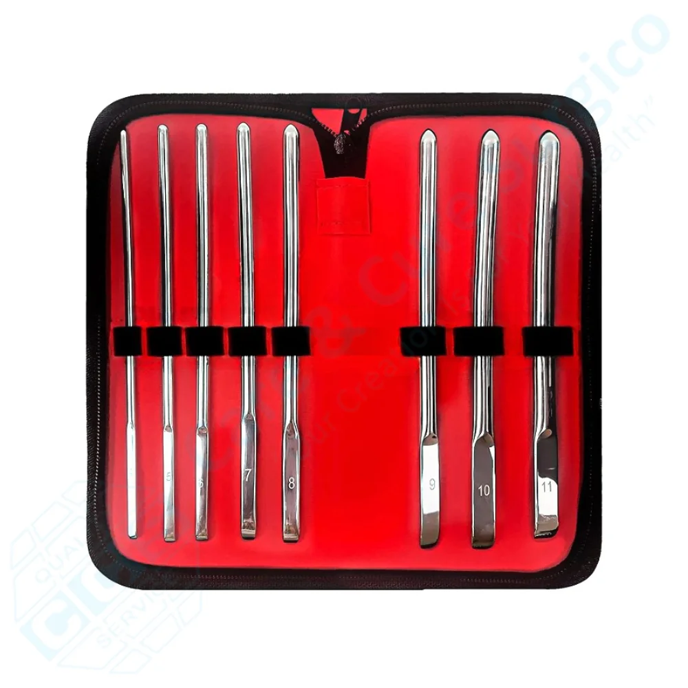 Care & Cure Surgico Uterine Dilator Set Sounds Stainless Steel Medical Uterine Diagnostic Surgical Sounds Gynecology Instruments
