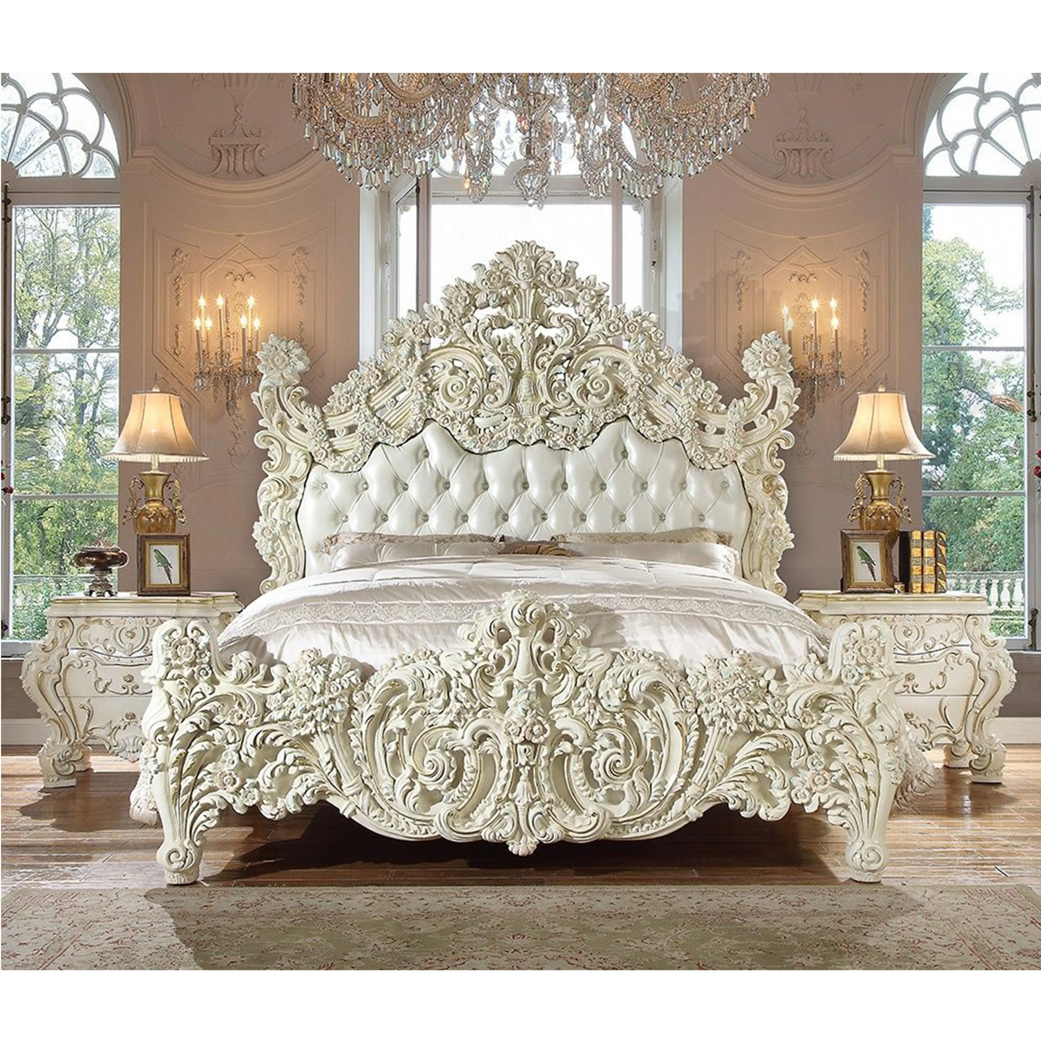 luxury king bedroom sets italian style wood carved bed baroque bed frame luxury classic bedroom furniture set